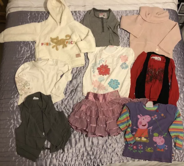Girls Clothing Bundle Ages 5-6. 10 Items. Next, George, Etc Jumpers Tops Etc