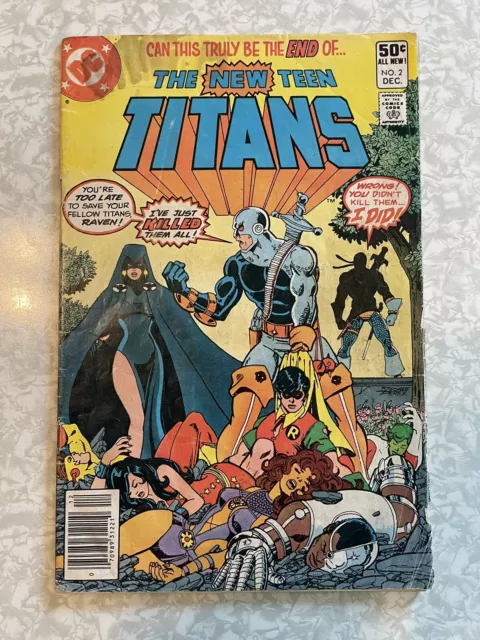 New Teen Titans #2 Newsstand 1st Appearance Deathstroke DC Comics 1980