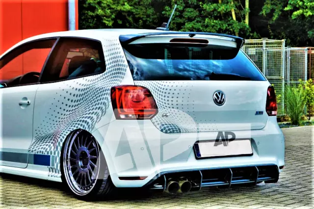 VW Polo MK5 6R 6C GTI R WRC Style Gloss Black Boot Spoiler 2009-2017