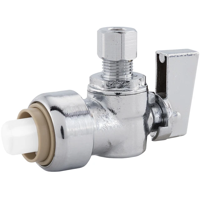 Jones Stephens C77474LF 1/2" x 1/4" OD COMP PlumBite Push On - Chrome