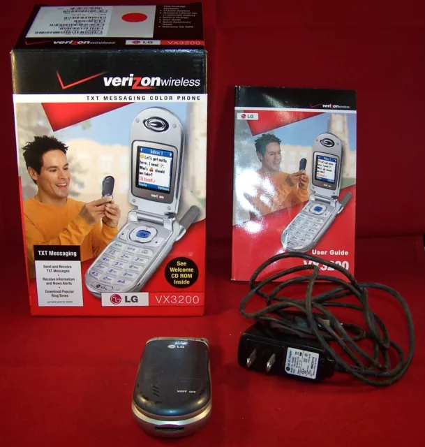 Verizon Wireless LG VX3200 Cell Phone Flip Phone Working in Box