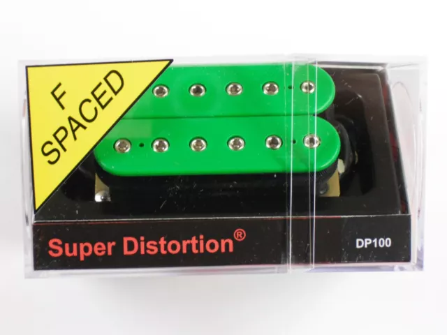 DiMarzio F-spaced Super Distortion Bridge Green W/Chrome Poles DP 100
