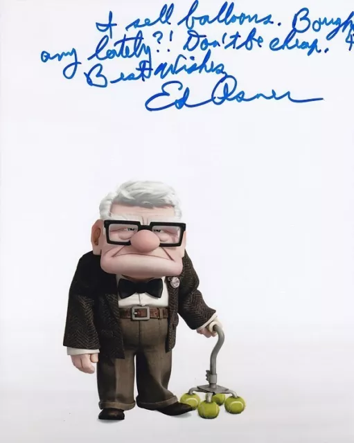 Ed Asner Signed Autographed 8x10 Disney Pixar Up Photograph GREAT CONTENT