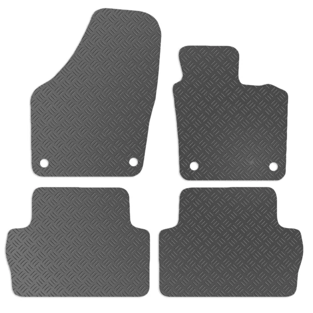 Carsio Tailored Rubber Car Floor Mats For Seat Alhambra (5 Seater) 2010 To 2020