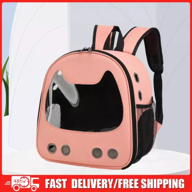 Pet Carrier Backpack Breathable Pet Outing Bag Pet Carrying Front Bag (Pink)
