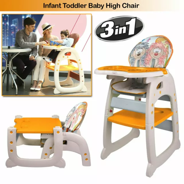 NEW 3 in 1 Baby Highchair Infant High Feeding Seat Booster Toddler Table Chair