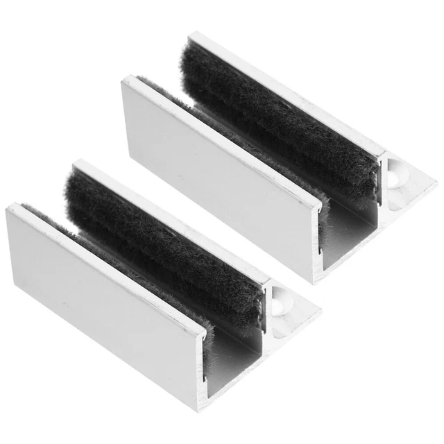 Track Guide Stopper 2 PACK GLASS Door Swing Stopper Sliding Bottom Track Guides Floor Mount ...