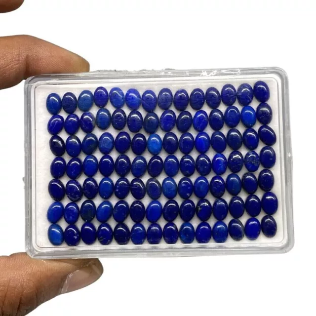 15 Pcs Lot Natural Lapis Lazuli Oval Shape 9x7 mm Loose Gemstones Cabochon