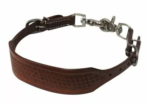 Western Horse Saddle Leather Wither Strap Holds up the Breast Plate Collar Brown