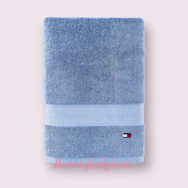 Tommy Hilfiger Modern American 30 x 54 Cotton Bath Towel - Blue