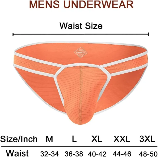 Men's Underwear Stretch Pouch Low Rise Briefs with Bulge Enhancing Bikini Briefs 3
