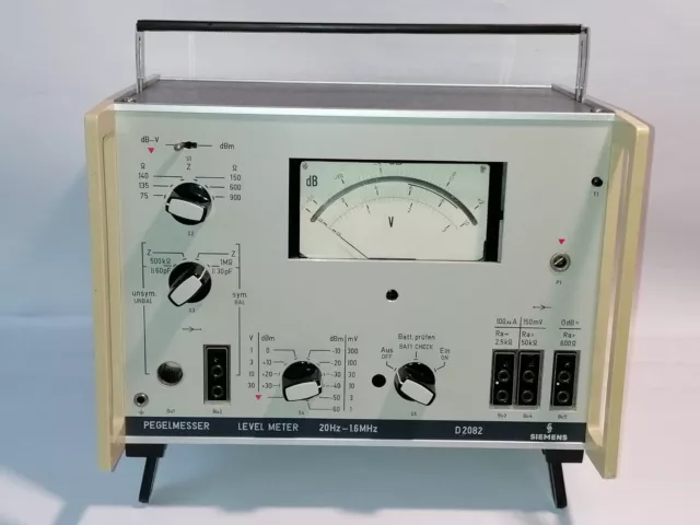 Siemens Pegelmesser Level Meter 20Hz-1,6MHz Typ D 2082