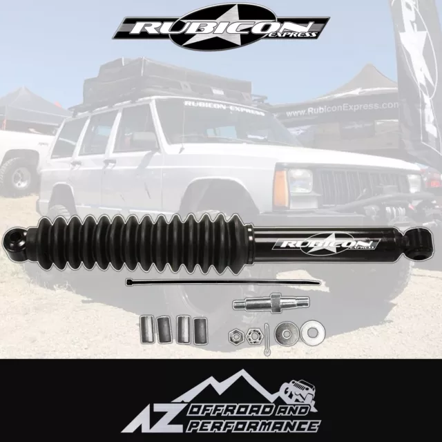 Rubicon Express Steering Stabilizer for 84-06 Jeep XJ MJ ZJ TJ LJ RXT2000B Black