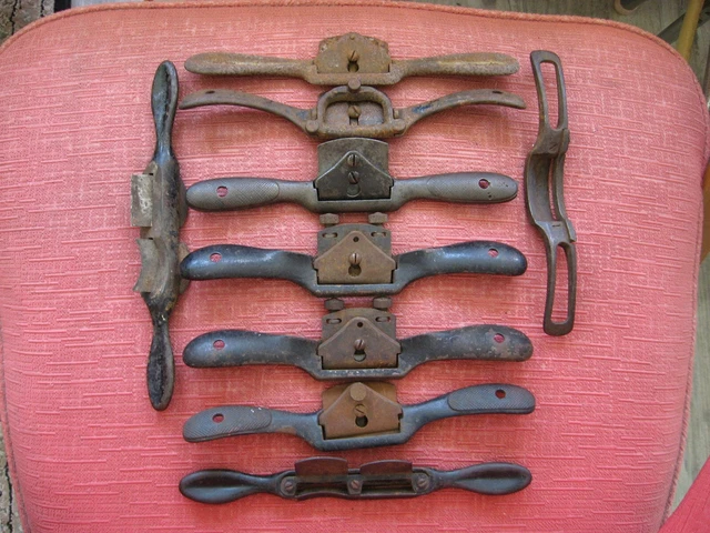 Nine Stanley Spoke Shave No. 151 60 53 Double Cutter Round