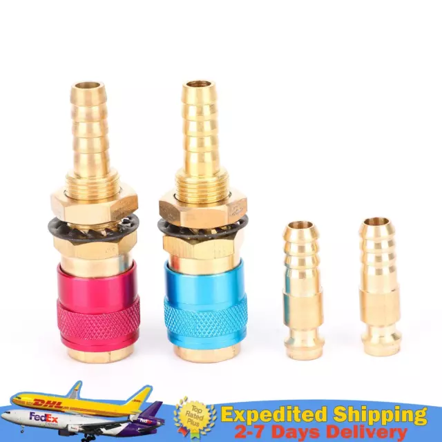 Water Cooled & Gas Adapter Quick Connector Fitting Fit TIG Welding Torch Intake