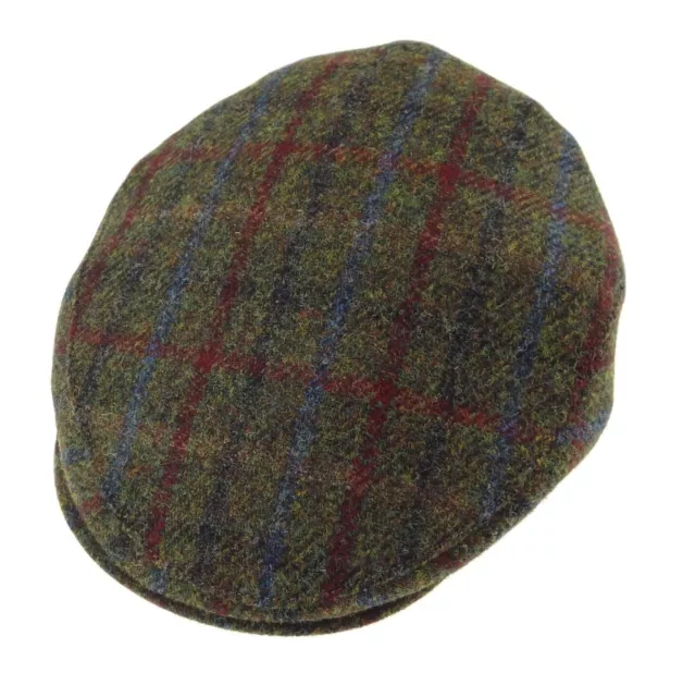 Auténtica Gorra de Tweed Harris para Caballeros Verde Oscuro (Talla Única) HECHA EN EL REINO UNIDO