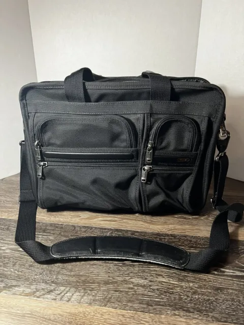 TUMI Alpha Ballistic Nylon Expandable Multipurpose Travel Bag Black  26141D4