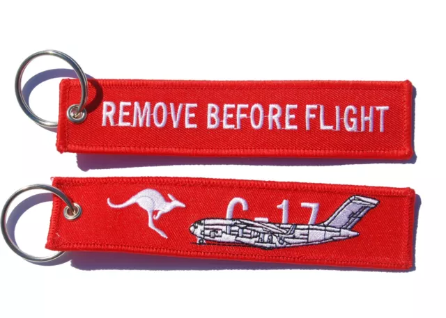 RAAF C-17 Remove Before Flight Key Ring Luggage Tag