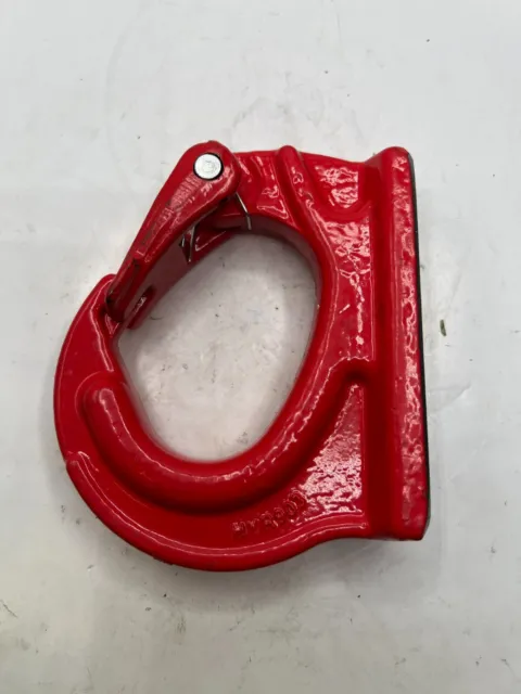 3T Welded on Anchor Hook with Latch Painted Red HYR903 WLL3T *Fast Shipping*