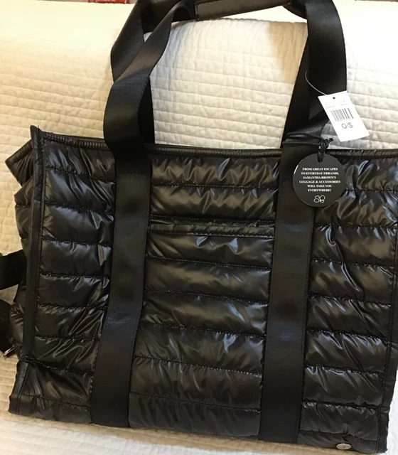 Samantha Brown To Go Tote And Crossbody 2 Piece Set Black 2