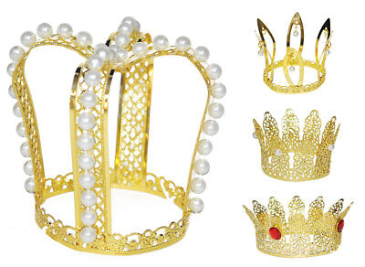M14 STOBOK 24 Pz Re Corone Corone di Carta Oro Bambini Festa di Compleanno Cappello Principessa Tiara Fascia Accessori Costume 