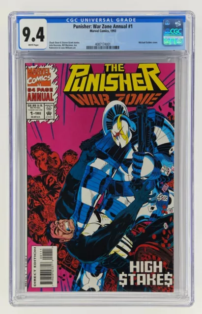 Punisher War Zone Annual #1 - CGC 9.4- High Stakes Pink Poker Cover