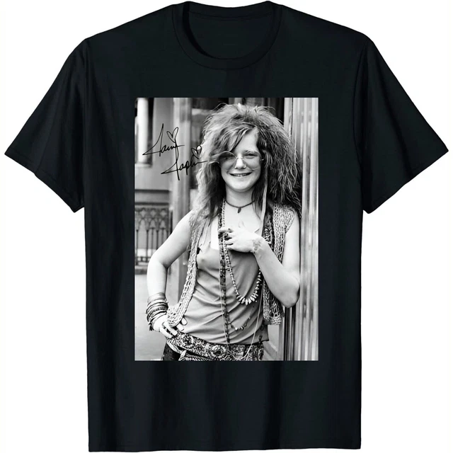 Janis Joplin Singer Shirt Black T-Shirt
