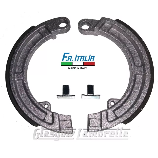 Vespa v 50, 90. 100, n, Special Scooter FRONT BRAKE SHOES Italian FA ITALIA