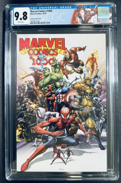 Marvel Comics #1000 CGC 9.8 Marvel Comics, 10/19 1:50 Crain Variant Custom Label