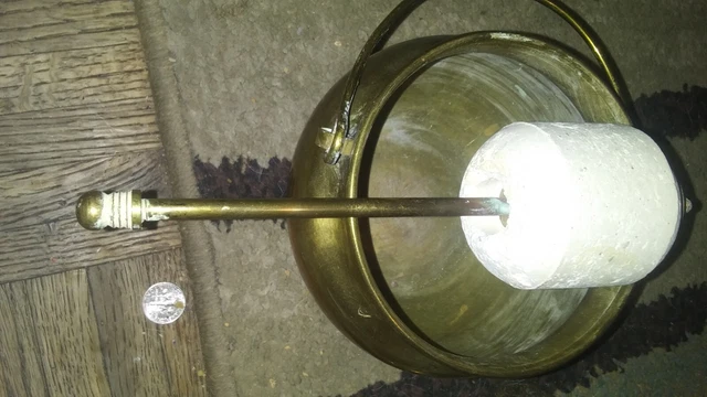 brass smudge pot with wand