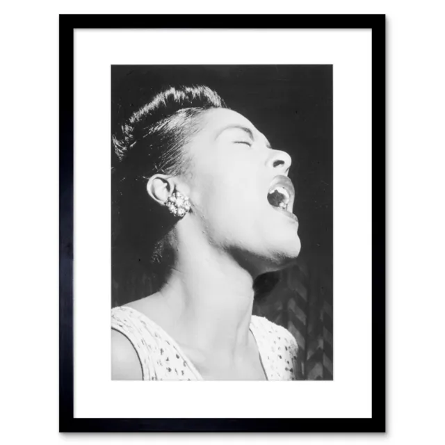 Music Vintage Photo Blues Jazz Legend Billie Holiday Framed Print 12x16 Inch
