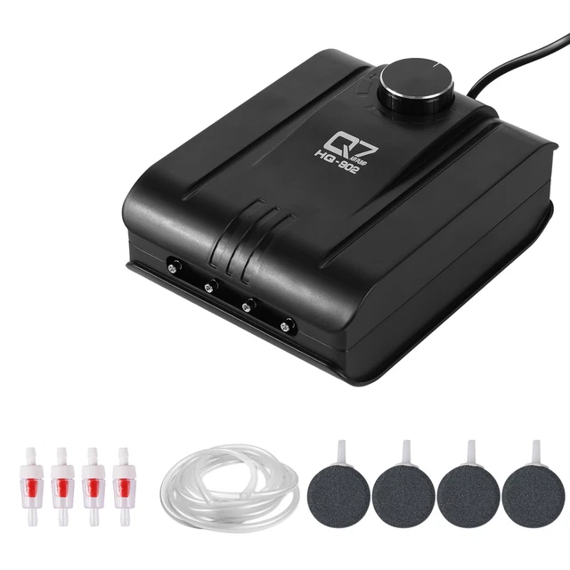 350 Gal Silent Air Pump Large Aquarium Fish Tank Pump Hydroponic Oxygen 4 Outlet