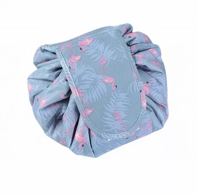 Portable Makeup Bag Storage Travel Pouch Cosmetic Bags Drawstring | Flamingo