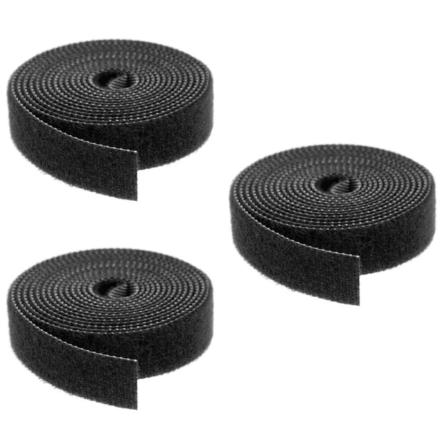 3pcs Sticky Cable Organizer Strip Fastener Reusable Hook and Cable Strip