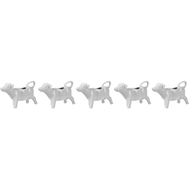 5x jarra de crema de dibujos animados jarabe jarra de cerámica blanca