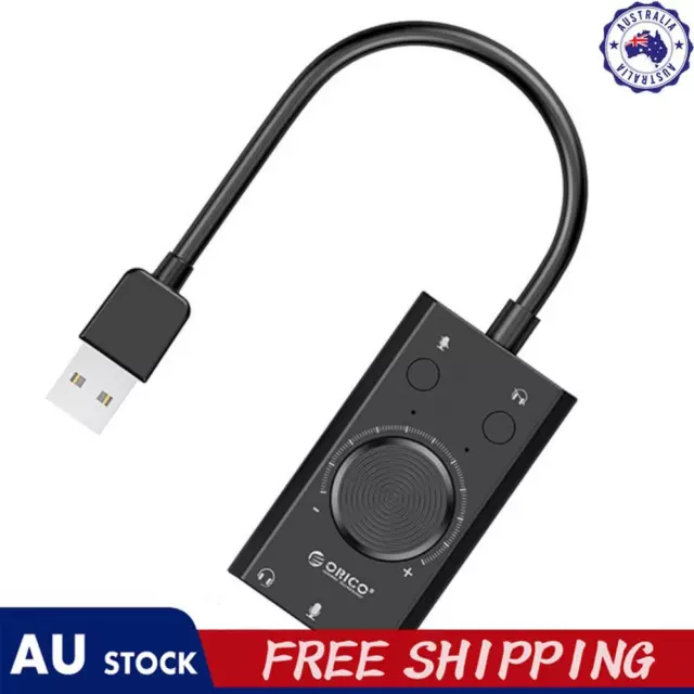ORICO SC2 External USB Sound Card Volume Mic Headphone Audio Card Adapter for PC