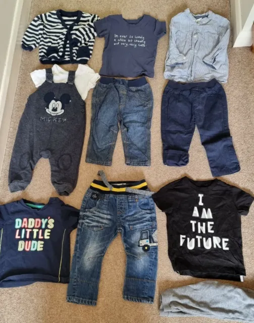 Baby Boy age 6-9 months clothes bundle 11 items 5 outfits & cardigan