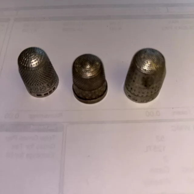 Silver Thimble X 3