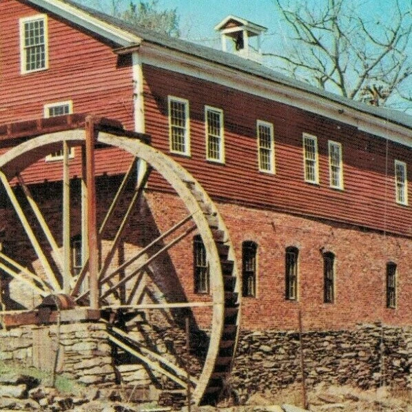 USA OLD GRIST Mill and Water Wheel Granby Massachusetts Watermill ...