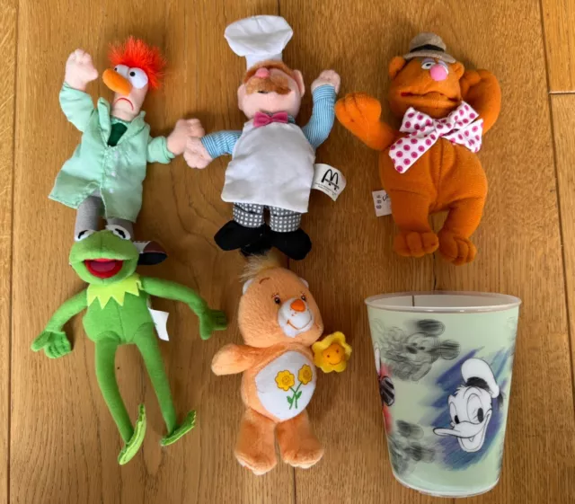 McDonalds Happy Meal Toys Bundle Muppets Kermit Beaker Chef Care Bear Disney VTG