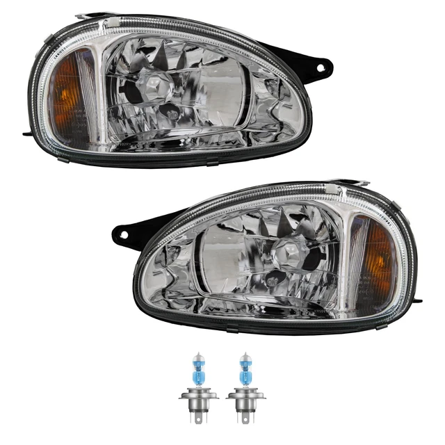 Scheinwerfer Rechts H4 Parabolisch Chrom Opel Corsa B-Combo 1993