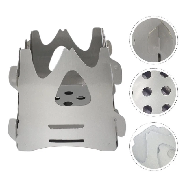 Estufa de acero inoxidable para acampar estufa parrilla acero inoxidable para viajar