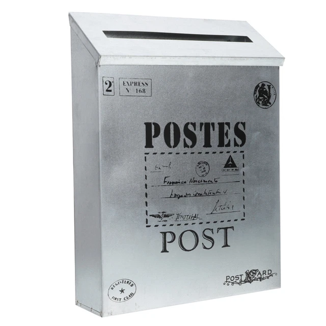 Cassetta Lettera Stile Vintage Casa Giardino Cassetta Postale Ufficio Suggerimenti Ferro Mai