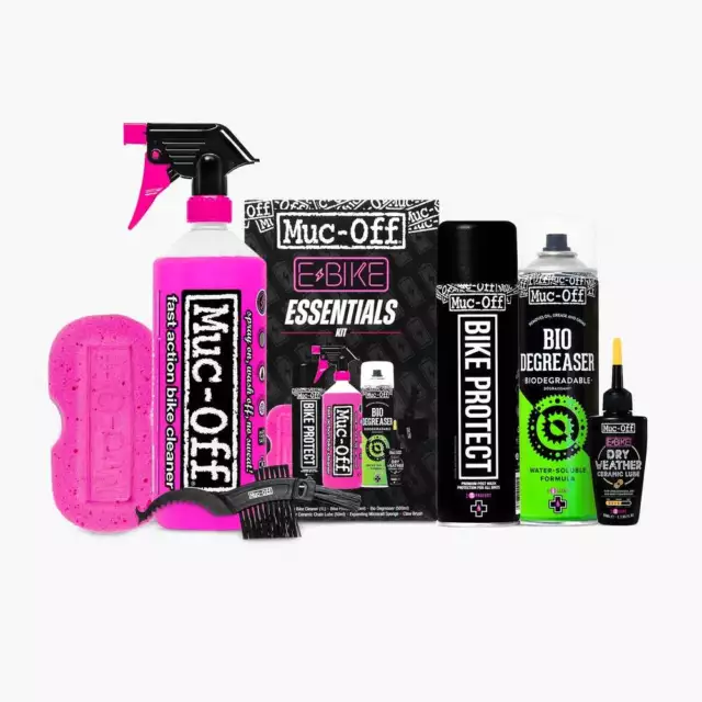 MUC-OFF Kit de nettoyage/protection/lubrification pour e-bike ESSENTIALS