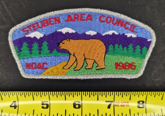 Steuben Area Council CSP - NOAC 1986 - MYLAR BORDER ONLY 60 MADE! - VTG MINT NR