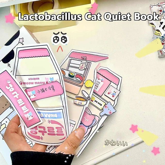 Lactic Acid Bacteria Chef Cat Quiet Book DIY Anime Girls Gift Toys For Kids*e*