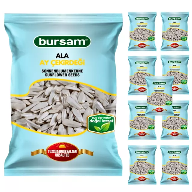 Semi di girasole 10x120 g tostati non salati in ciotola senza sale di Bursam