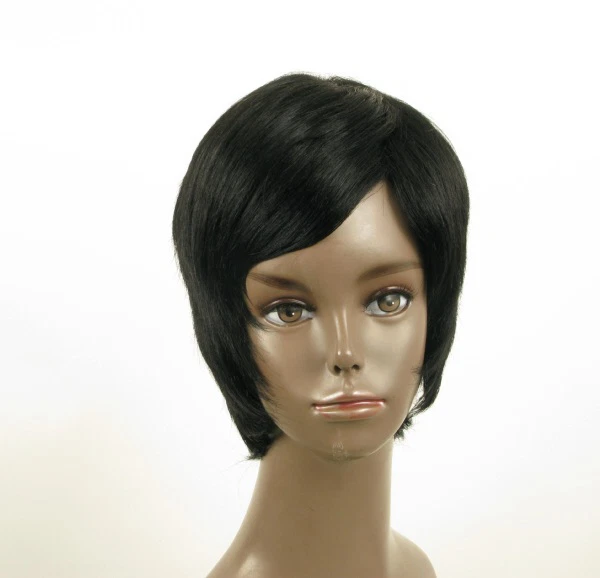 Perruque Afro Courte 100% Cheveux Naturels Couleur Cuivré Intense - Référence LAET 07/130, Neuf Avec étiquettes