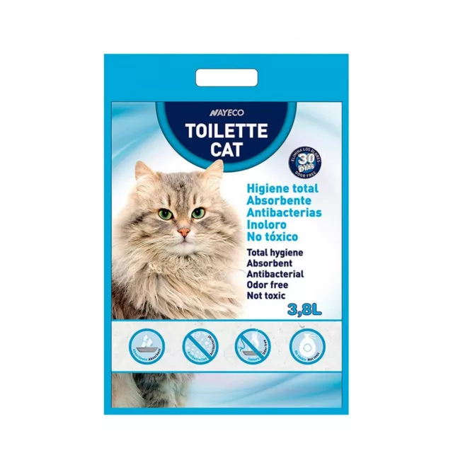Litiere pour chat Gel de silice 3.8L Perles absorbantes Anti odeurs