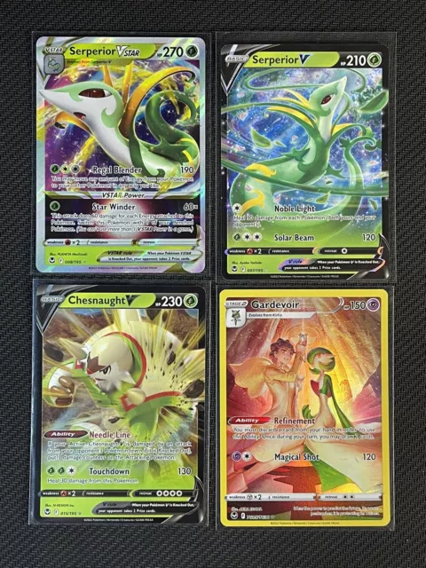 Pokemon Cards X4 Gardevoir Serperior Vstar Silver Tempest SWSH Ultra Rare TG05